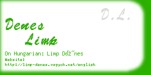 denes limp business card